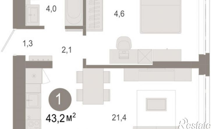 2-комн квартира в новом доме ул Есенина, 9/2,  д. 9/2