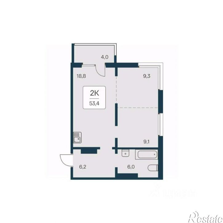 2-комн квартира в новом доме ул Игарская, 18/2,  д. 18/2