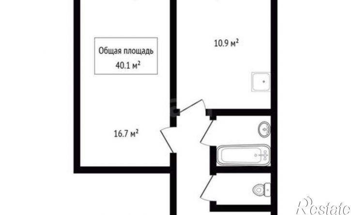 2-комн квартира Новосибирск, улица Николая Сотникова, 9/1