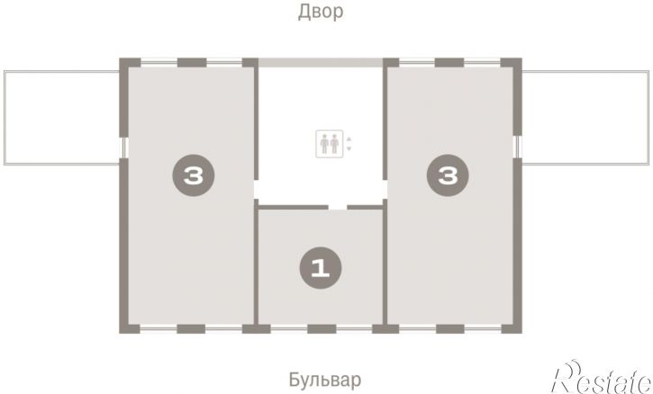 3-комн квартира в новом доме Центральная улица, 10