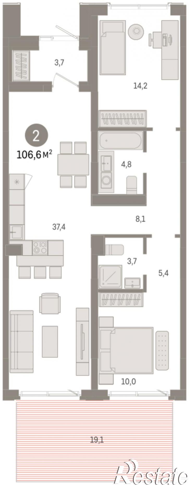 3-комн квартира в новом доме Большевистская, 114