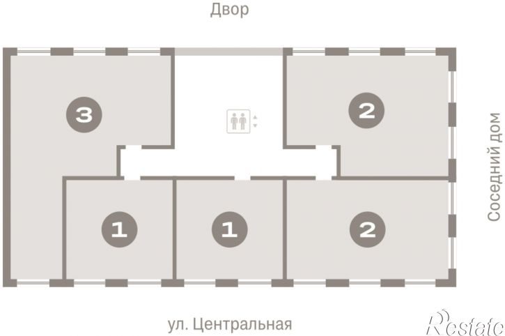 3-комн квартира в новом доме Центральная улица, 10