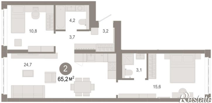 3-комн квартира в новом доме Есенина, 9/1
