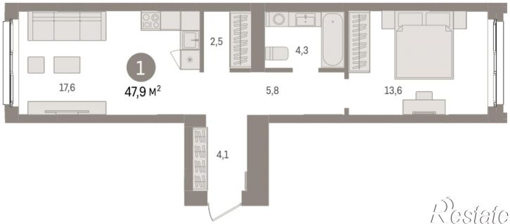 2-комн квартира в новом доме Большевистская, 114