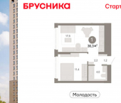 2-комн, 36 кв м, этаж 20/25 ул Есенина, 9/2