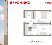 2-комн, 43 кв м, этаж 23/25 ул Есенина, 9/2