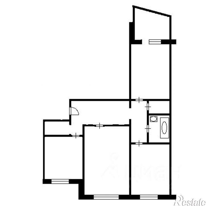 3-комн квартира ул Курчатова, 37,  д. 37