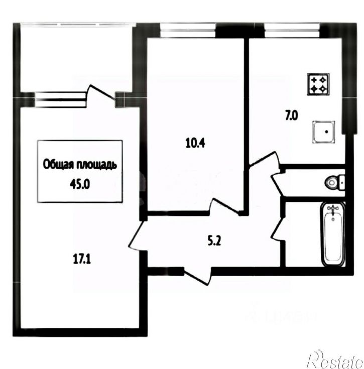 2-комн квартира ул Бориса Богаткова, 208/3,  д. 208/3