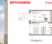 2-комн, 45 кв м, этаж 2/25 ул Есенина, 9/2