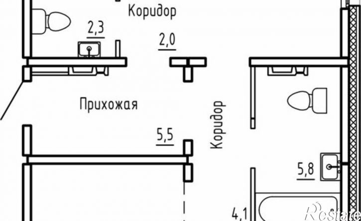 3-комн квартира в новом доме ЖК Самоцветы