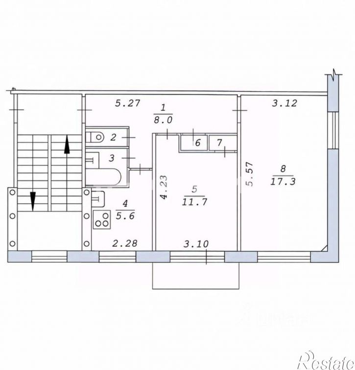 2-комн квартира ул Ленинградская, 143,  д. 143