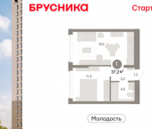 2-комн, 37 кв м, этаж 16/25 ул Есенина, 9/2
