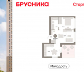 2-комн, 62 кв м, этаж 9/25 ул Есенина, 9/2