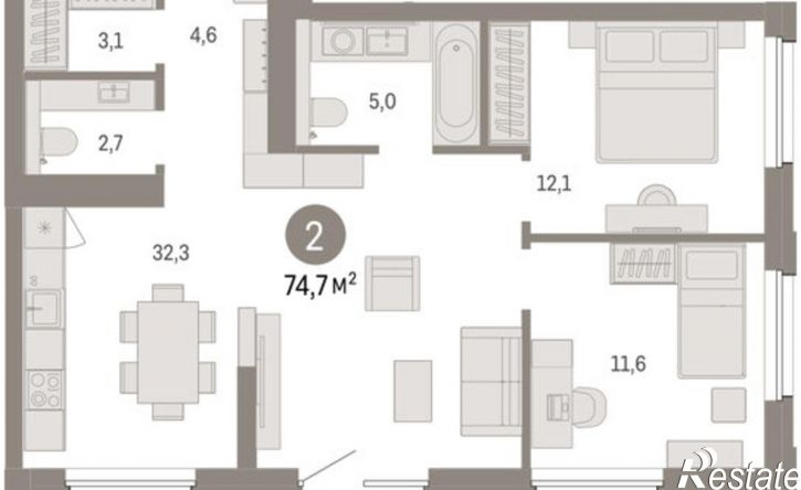 2-комн квартира в новом доме ул Журинская, 131А,  д. 131А