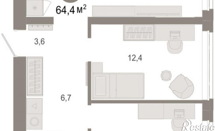 3-комн квартира в новом доме ул Есенина, 9/2,  д. 9/2