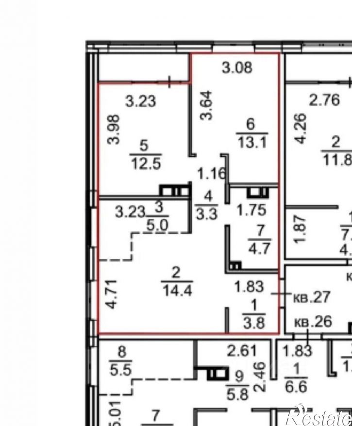 3-комн квартира 7-й Магистральный пер, 38,  д. 38
