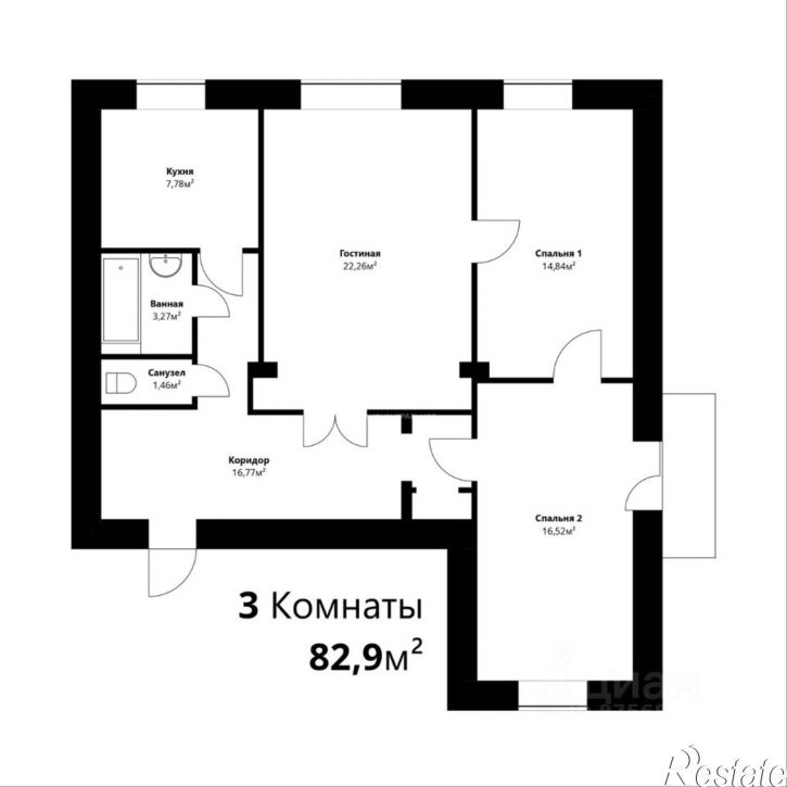 3-комн квартира пр-кт Дзержинского, 69,  д. 69