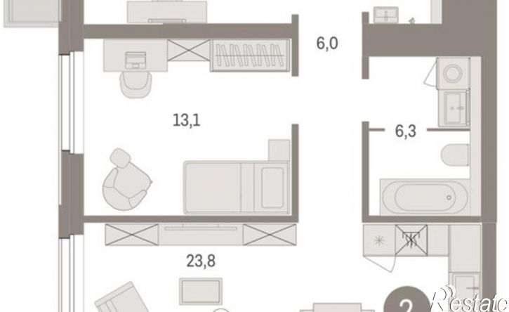 3-комн квартира в новом доме ул Журинская, 131А,  д. 131А