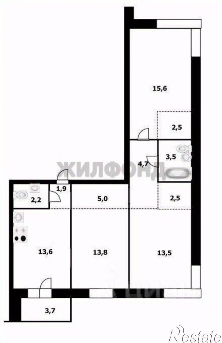 3-комн квартира ул Игарская, 64 3,  д. 64 3,  к. 3
