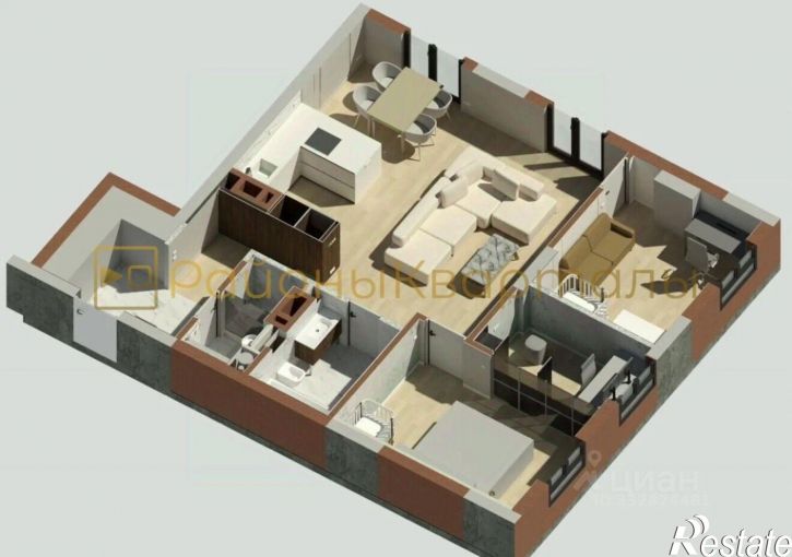 3-комн квартира ул Ядринцевская, 57,  д. 57