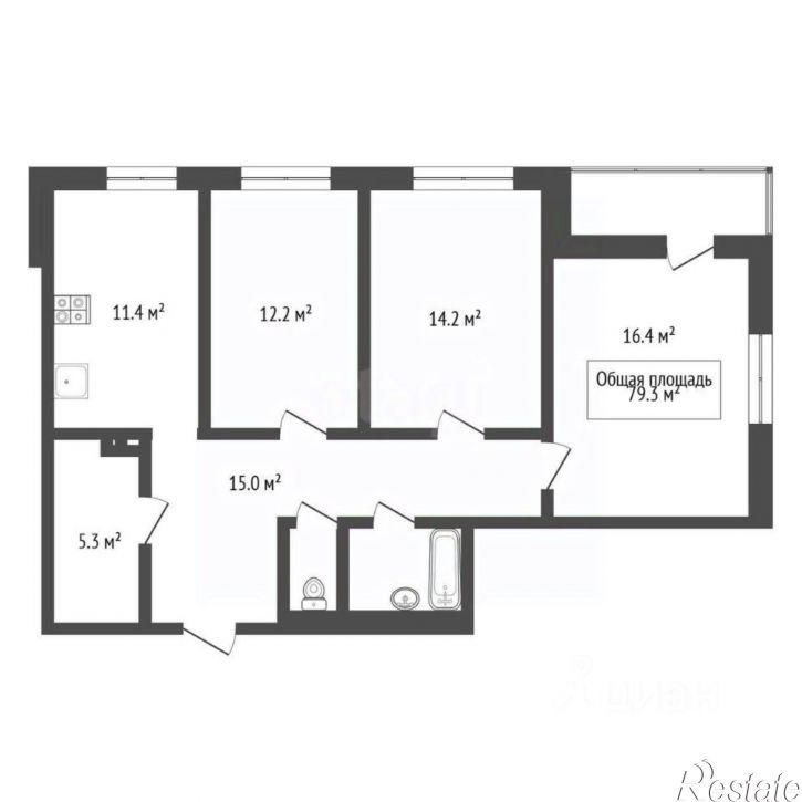 3-комн квартира ул Сержанта Коротаева, 9,  д. 9
