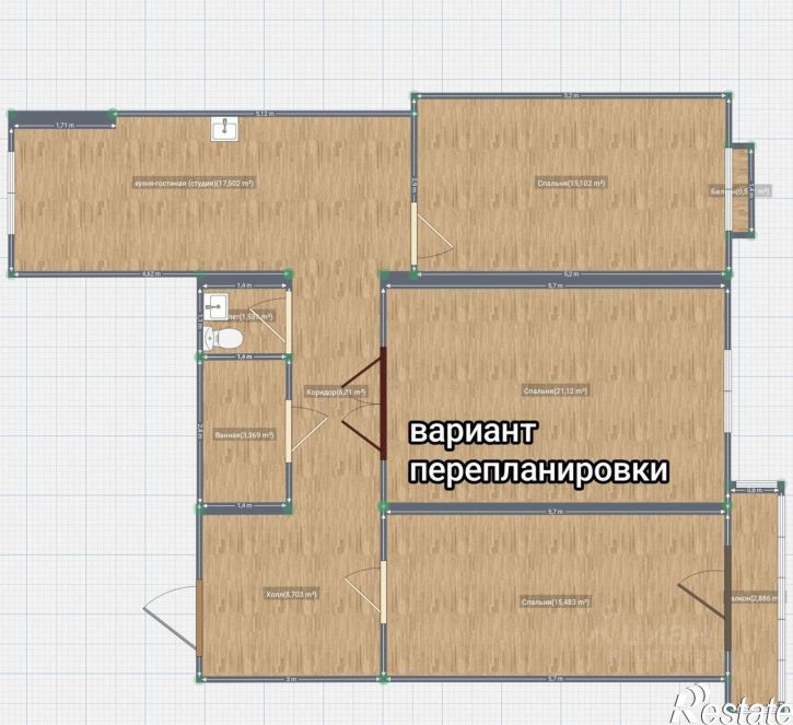 3-комн квартира ул Кузьмы Минина, 24,  д. 24