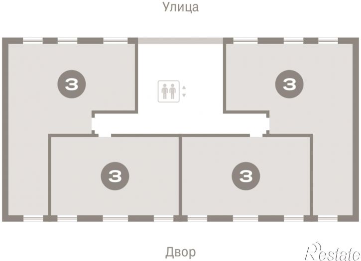 3-комн квартира в новом доме Центральная улица, 10