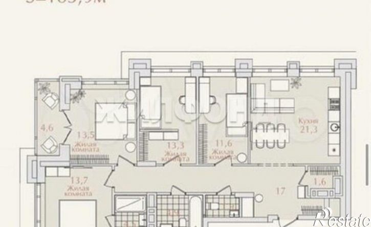 4-комн квартира ул Максима Горького, 10,  д. 10