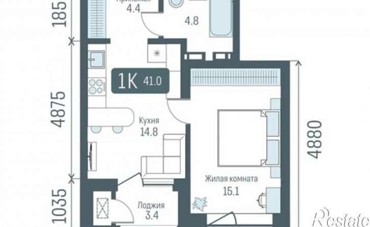 1-комн квартира в новом доме ул Немировича-Данченко, 145а,  д. 145а