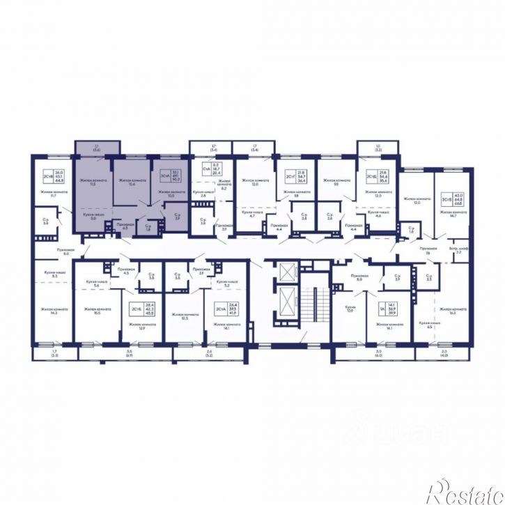 3-комн квартира в новом доме ул Коминтерна, 93/4,  д. 93/4