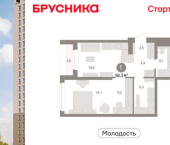2-комн, 56 кв м, этаж 8/25 ул Есенина, 9/2