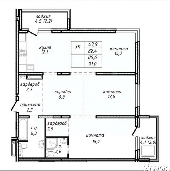 3-комн квартира ул Связистов, 139,  д. 139