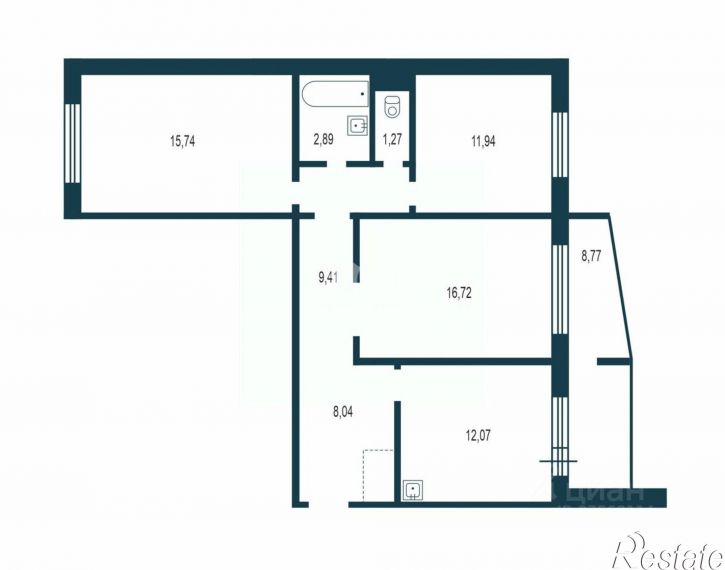 3-комн квартира ул Мясниковой, 24,  д. 24