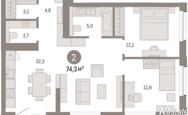 2-комн квартира в новом доме ул Журинская, 131А,  д. 131А