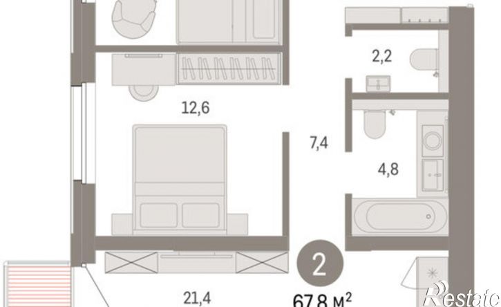 3-комн квартира в новом доме ул Журинская, 131А,  д. 131А
