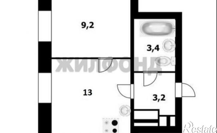 1-комн квартира пер 3-й Серафимовича, 10,  д. 10