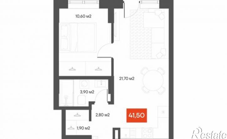 1-комн квартира в новом доме ул Героев Труда, 35,  д. 35