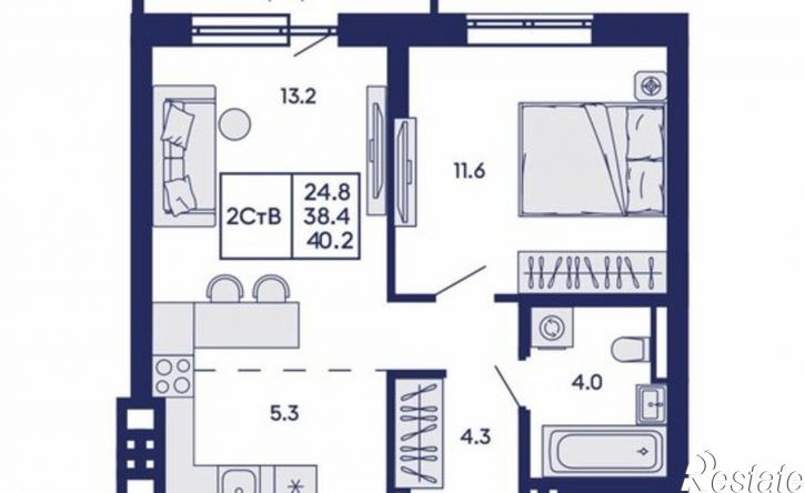 2-комн квартира в новом доме ул Коминтерна, 93/4,  д. 93/4