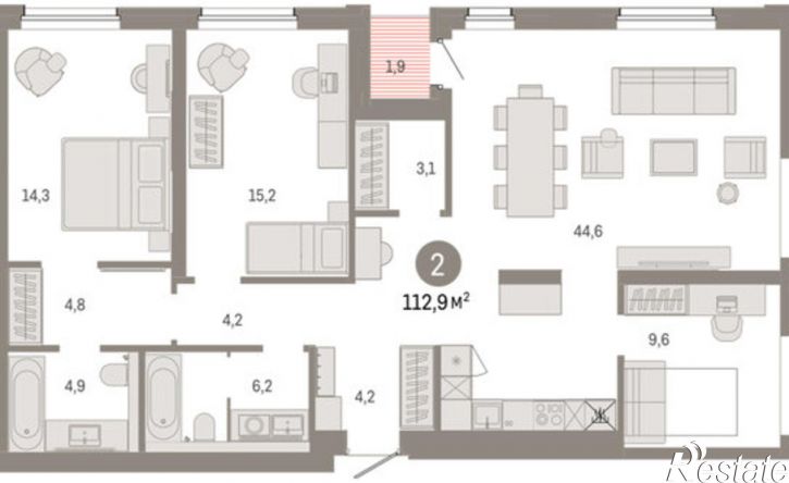2-комн квартира в новом доме ул Журинская, 131А,  д. 131А
