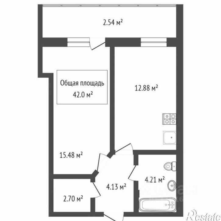 1-комн квартира ул Петухова, 97/1,  д. 97/1