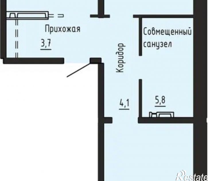 2-комн квартира в новом доме микрорайон Родники, ЖК Гренландия