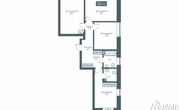 3-комн квартира в новом доме ул Немировича-Данченко, 145а,  д. 145а