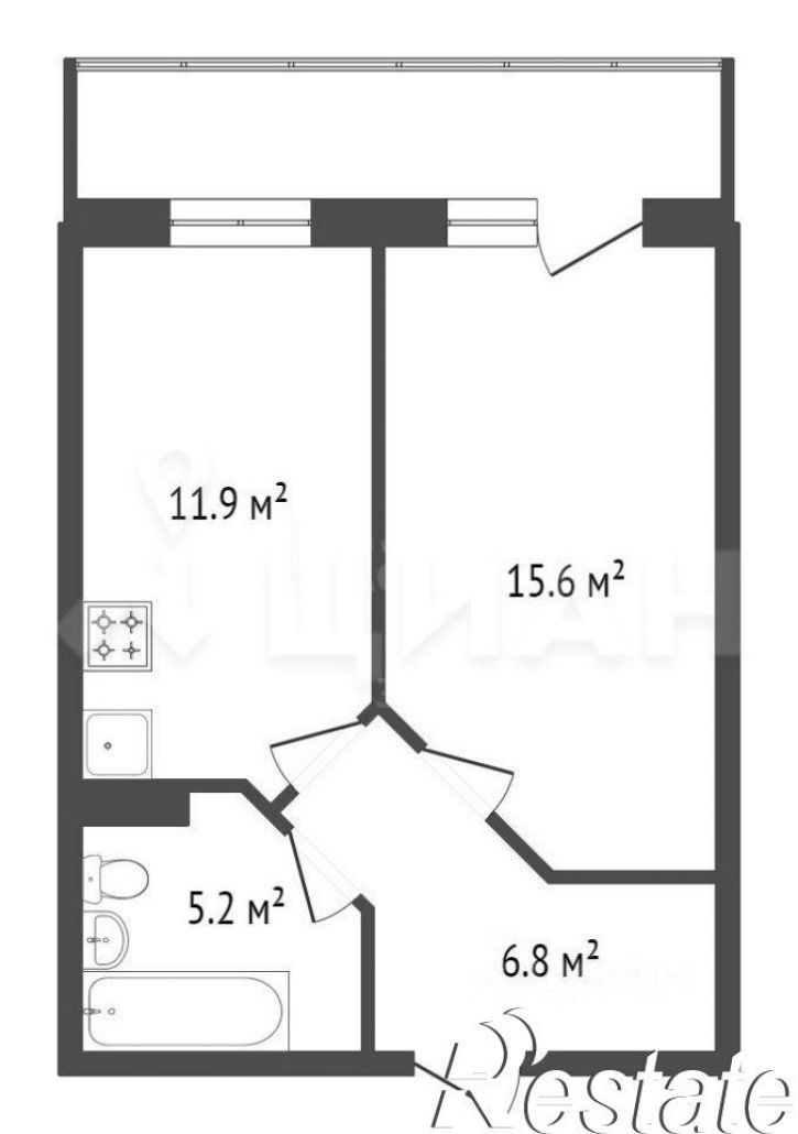 1-комн квартира улица Виктора Шевелёва, 18/1,  д. 18/1