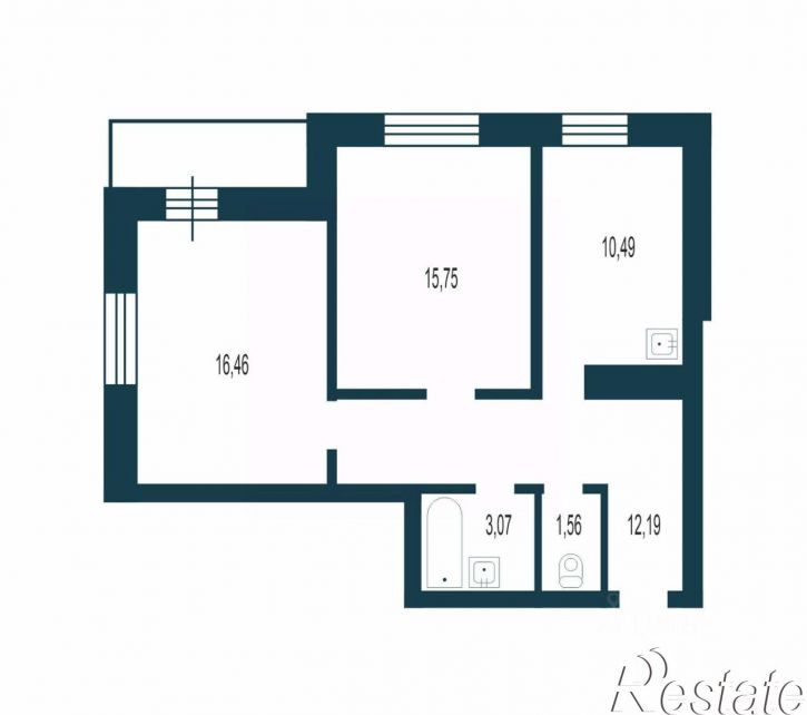 2-комн квартира улица Сержанта Коротаева, 9/1,  д. 9/1