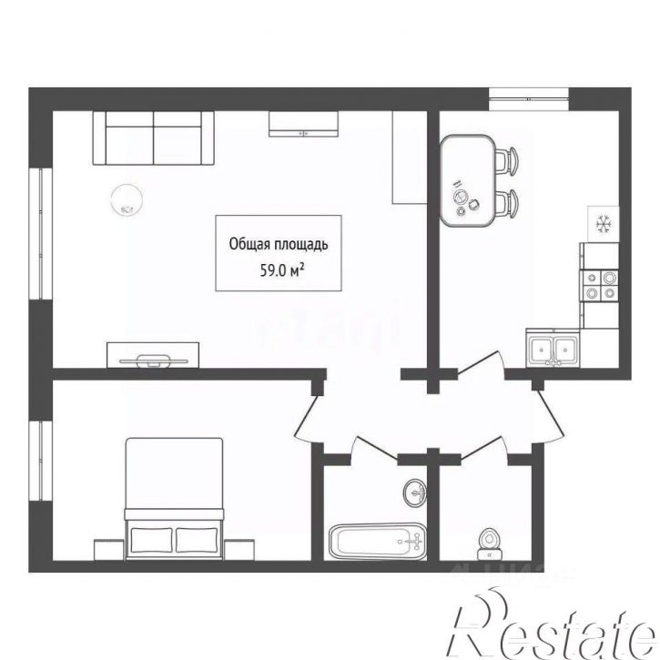 2-комн квартира улица Виктора Шевелёва, 30,  д. 30