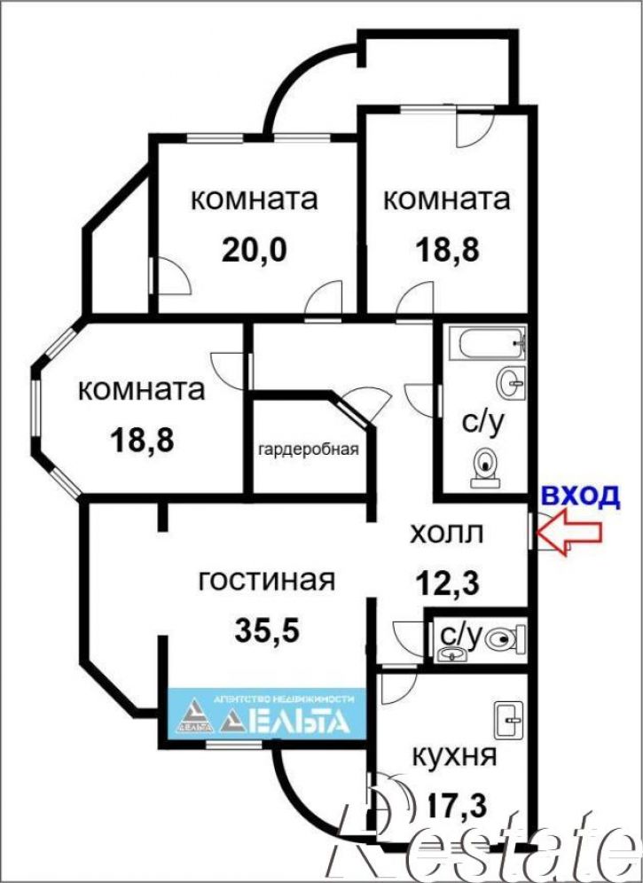 4-комн квартира Академика Коптюга проспект, 5