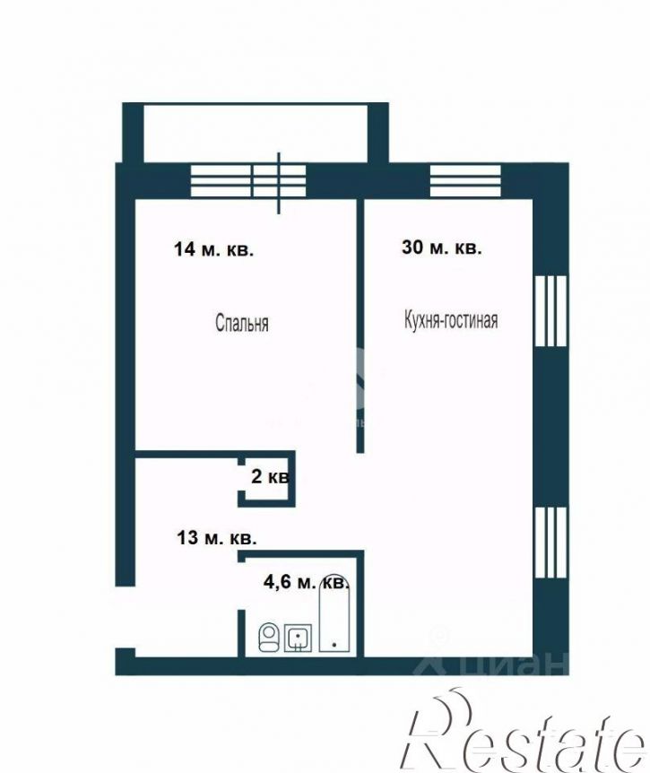 2-комн квартира Оловозаводская улица, 6/1,  д. 6/1