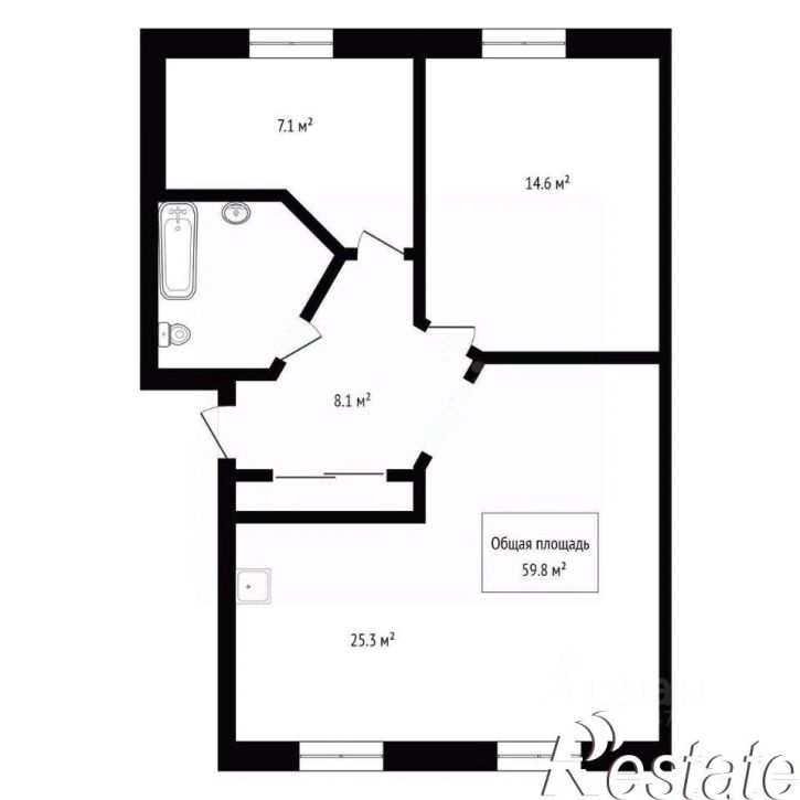 2-комн квартира Октябрьская улица, 45А,  д. 45А