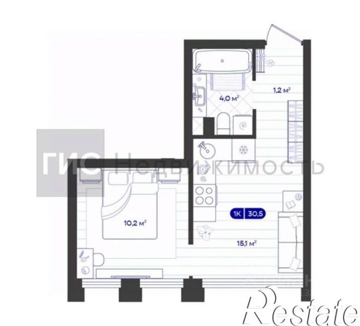 1-комн квартира Ленинградская улица, 340,  д. 340
