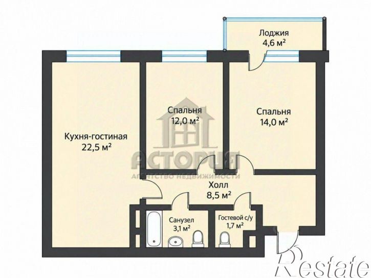 3-комн квартира 2-я Обская улица, 154,  д. 154